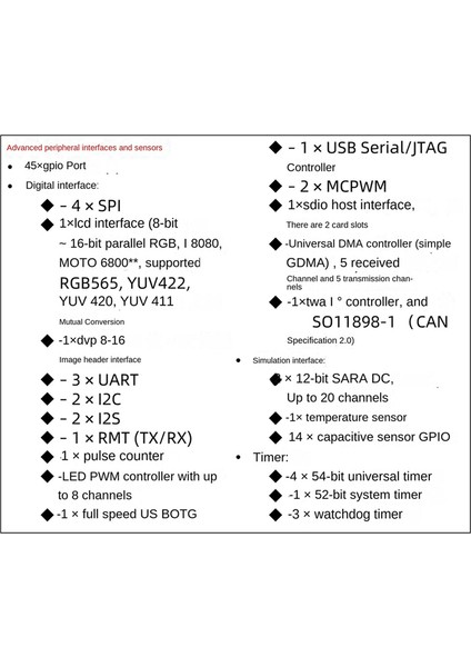 ESP32 ESP32-S3 Wifi+Bluetooth Iot Çift Tip-C Geliştirme Kartı (Yurt Dışından)