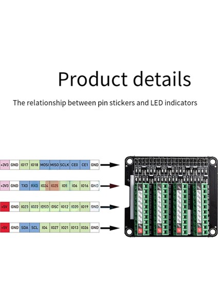 Ultra Küçük Rpi Gpıo Durum Led'i ve Terminal Bloğu Breakout Kartı (Yurt Dışından) modelleri