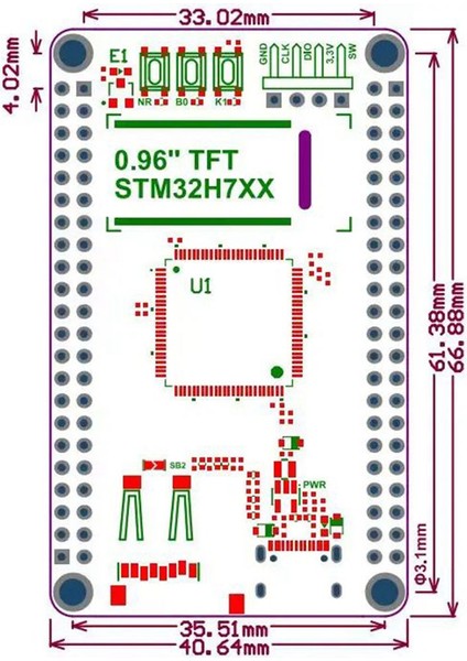 Weact STM32H7 STM32H750VBT6 STM32H750 STM32 Geliştirme Kartı (B) (Yurt Dışından)