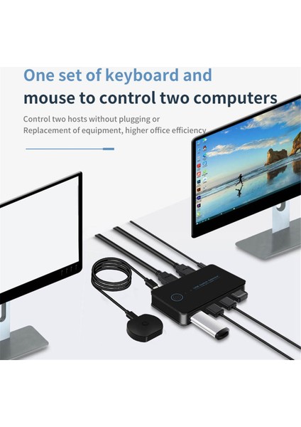 Dizüstü Bilgisayar Klavye Fare Yazıcı USB 2.0 Için USB Kvm Anahtarı (Yurt Dışından)