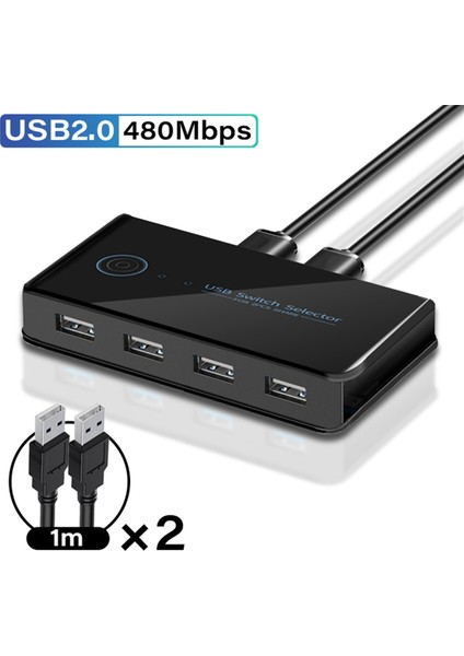 Dizüstü Bilgisayar Klavye Fare Yazıcı USB 2.0 Için USB Kvm Anahtarı (Yurt Dışından)