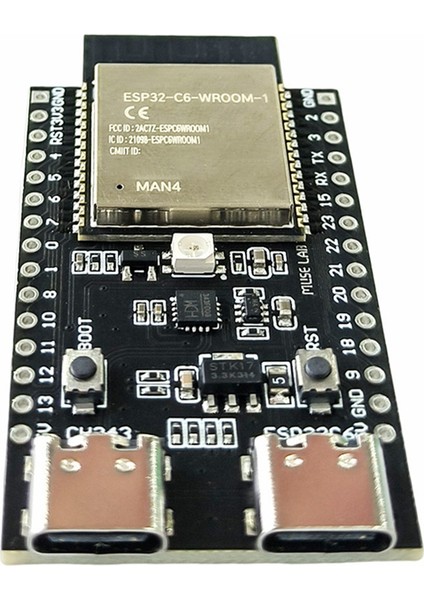 ESP32-C6-DEVKITC-1-N4 ESP32-C6 Rısc-V ESP32 Modülü Tip-C Çekirdek Kartı (Yurt Dışından)