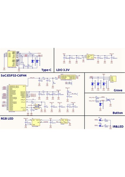 M5NANOC6 Düşük Güçlü Iot Geliştirme Kartı Yerleşik ESP32-C6FH4 (Yurt Dışından)