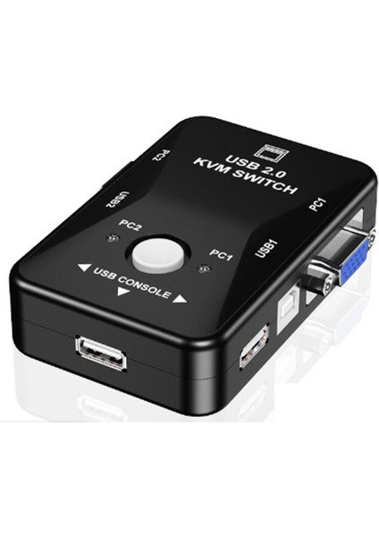 USB 2.0 Kvm Fare Anahtarı Klavye VGA Ayırıcı Kutusu USB Kvm Anahtarı (Yurt Dışından)