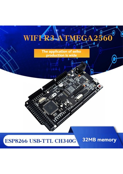 Wıfı R3 ATMEGA2560 + ESP8266 (32MB Bellek) Geliştirme Kartı (Yurt Dışından)
