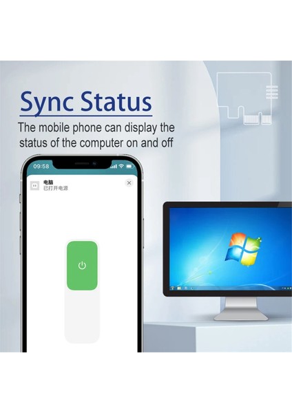 App Wifi Pc Güç Anahtarı Bilgisayar Uzaktan Önyükleme Başlatma Kartı (Yurt Dışından)