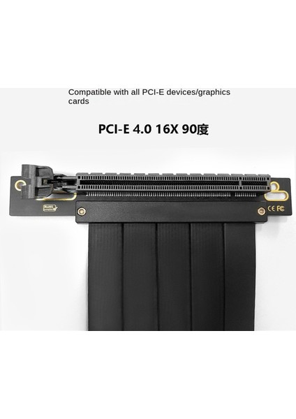 Pcı-E 4.0 16X Grafik Uzatma Kablosu 90 Derece 15CM (Yurt Dışından)
