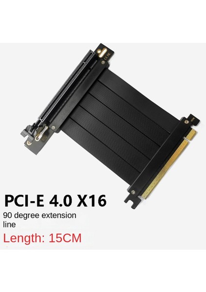 Pcı-E 4.0 16X Grafik Uzatma Kablosu 90 Derece 15CM (Yurt Dışından)