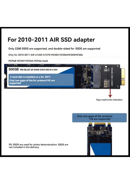 M.2 Ngff Sata SSD Adaptörü 2010 2011 Dönüştürücü Kartı Için (Yurt Dışından) fiyatları