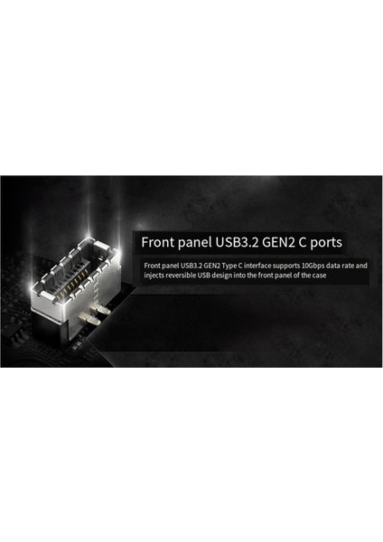 Bağlantılar USB 3.2 Ön Panel Uzatma Kablosu, GEN2X2 Baffle Kablosu B (Yurt Dışından)