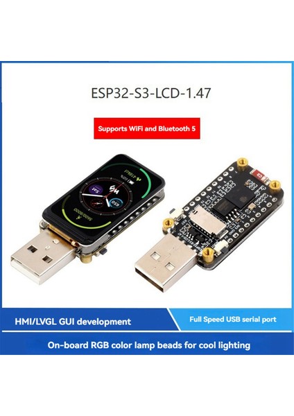 ESP32-S3 1.47 Inç LCD Ekran Geliştirme Kartı (Yurt Dışından) modelleri