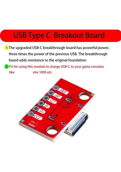 5 Adet/grup USB Type-C Breakout Kartı Seri Temel Breakout (Yurt Dışından)