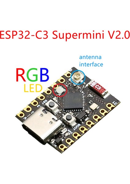 Micropython Için ESP32-C3 Supermini V2 Plus Geliştirme Kartı (Yurt Dışından)