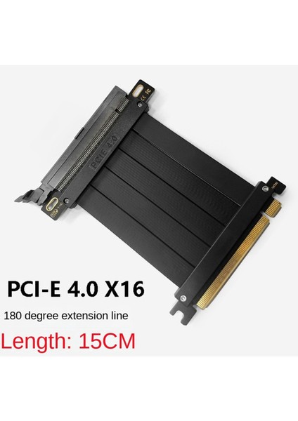 Pcı-E 4.0 16X Grafik Uzatma Kablosu 180 Derece 15CM (Yurt Dışından)