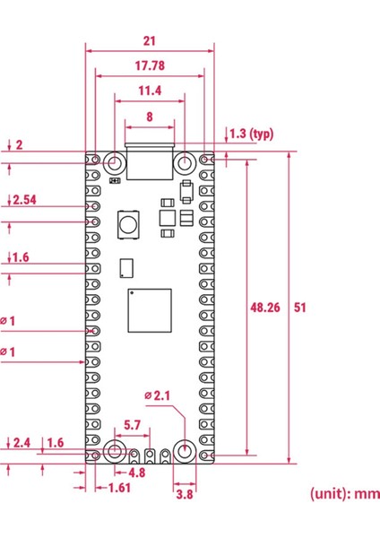 2 Adet RP2350 Mikrodenetleyici Kartı 520KB 150MHZ Için, (Yurt Dışından)