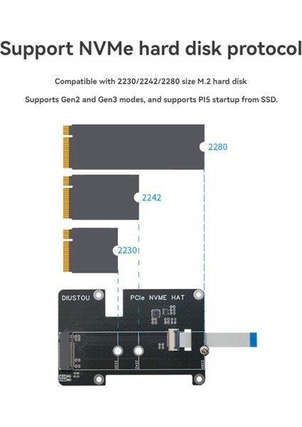 Pcıe - M.2 M Anahtar Adaptörü Nvme Genişletme Kartı 5 (Yurt Dışından)
