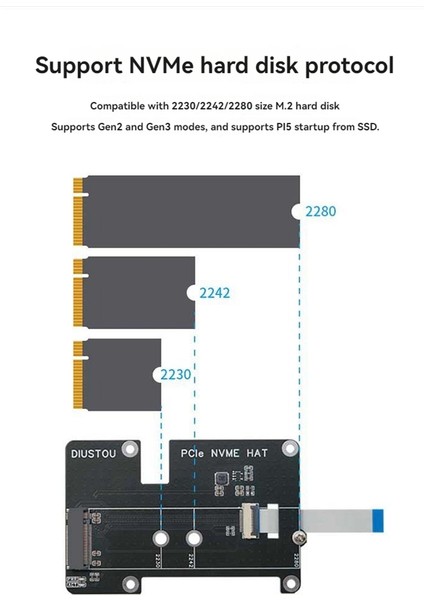 Pcıe - M.2 M Anahtar Adaptörü Nvme Genişletme Kartı 5 (Yurt Dışından)