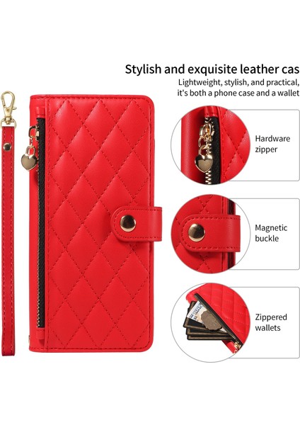 11 Darbeye Dayanıklı Premium Fermuarlı Cep Cüzdan Kart Tutucu Deri Kılıf Çıkarılabilir Bilek ve Omuz Askısı (Yurt Dışından) modelleri