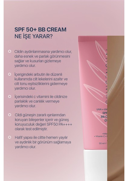 Bb Krem Dark | 50 Spf Uva/uvb Pa++++ Aydınlık ve Canlılık