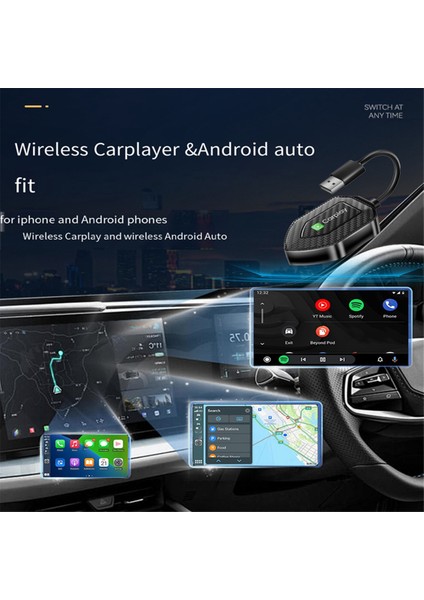 2'si 1 Arada Kablosuz Adaptör Kablosuz Carplay Android Adaptörü (Yurt Dışından)