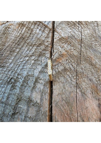 925 Ayar Sarı Gümüş Yüzük-Çubuk Sıra Taşlı 0.20 Ct Pırlanta Taşlı Alyans Yüzük-Hediye Gümüş Yüzük fırsatları