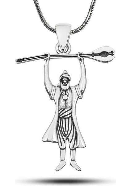 Gümüş Pir Sultan Abdal Erkek Kolye