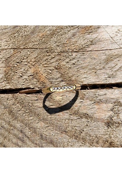 925 Ayar Sarı Gümüş Yüzük-Çubuk Sıra Taşlı 0.20 Ct Pırlanta Taşlı Alyans Yüzük-Hediye Gümüş Yüzük fiyatları