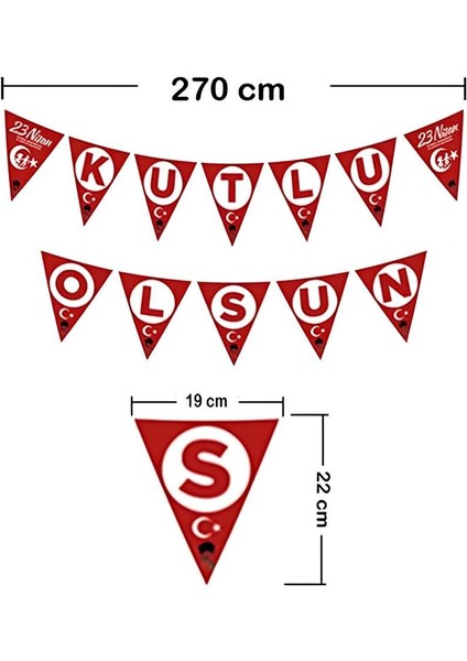 En Güzel Bayram 23 Nisan Harf Afiş