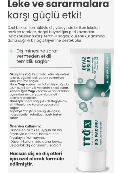 x Hassas Dişler ve Diş Etleri Için Beyazlatıcı Diş Macunu