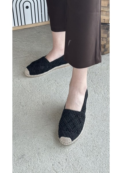 Mayfair Siyah Dantel Detaylı Espadril modelleri