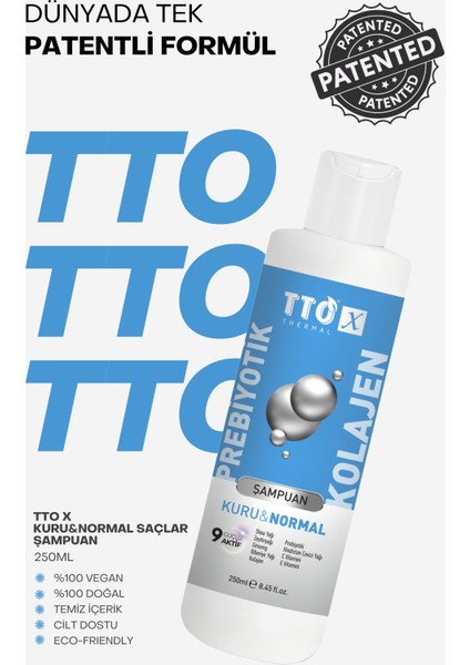 -X Prebiyotik & Kolajen Kuru ve Normal Saçlar Şampuan 250ML (Glycerin,maltodextrin,triethanolamine)