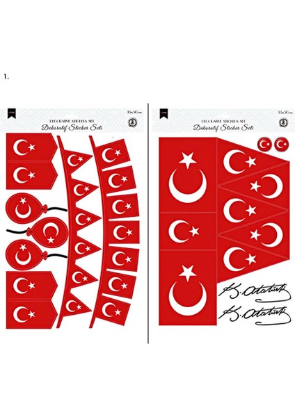 Milli Bayramlar Temalı Sticker Seti 2'li