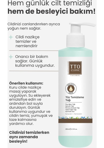 Clınıc Yüz Temizleme Yağ Çay Ağacı Yağ ve Avokado Yağ Özlü Özel Formül fırsatları