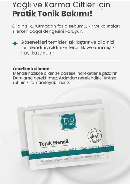 Clınıc Tonik Mendil Pratik Kullanım Çay Ağacı Yağ Yabani İğde Yağ Aloe Vera modelleri