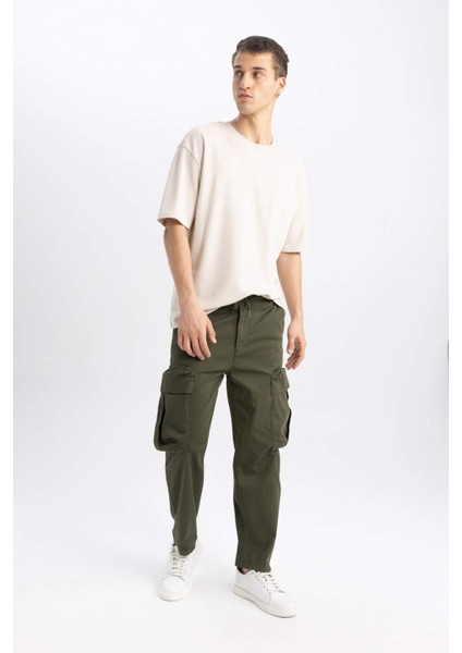 Gabardin Pantolon Rustik Loose Fit Kargo Cepli fırsatları