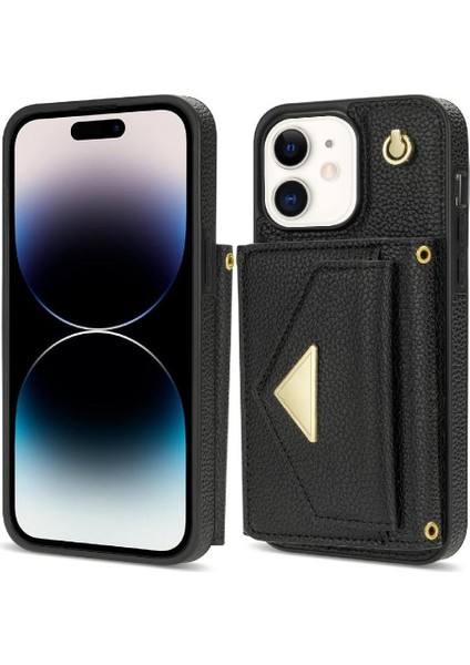 IPhone 12 Akordeon Kart Durumda Flip Cüzdan Durumda Manyetik ile Uyumlu (Yurt Dışından)