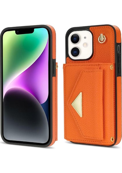 IPhone 12 Akordeon Kart Durumda Flip Cüzdan Durumda Manyetik ile Uyumlu (Yurt Dışından)