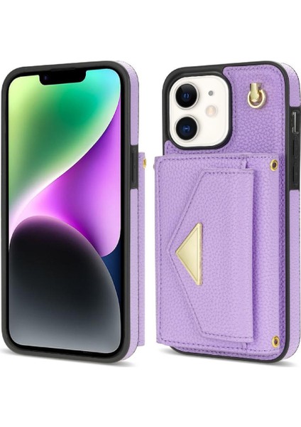 IPhone 12 Akordeon Kart Durumda Flip Cüzdan Durumda Manyetik ile Uyumlu (Yurt Dışından)