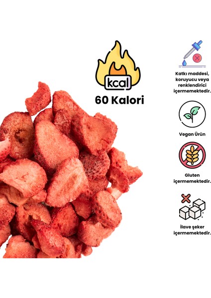 Kuru Meyve Cipsi Çilek 3'lü Paket - Katkısız & İlave Şekersiz - Dondurularak Kurutulmuş Sağlıklı Atıştırmalık fiyatları