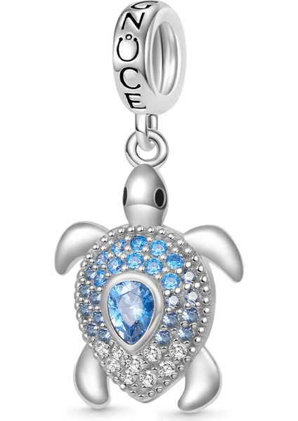 Deniz Kaplumbağası Charm, 925 Ayar Gümüş