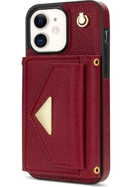 IPhone 12 Akordeon Kart Durumda Flip Cüzdan Durumda Manyetik ile Uyumlu (Yurt Dışından) indirimleri