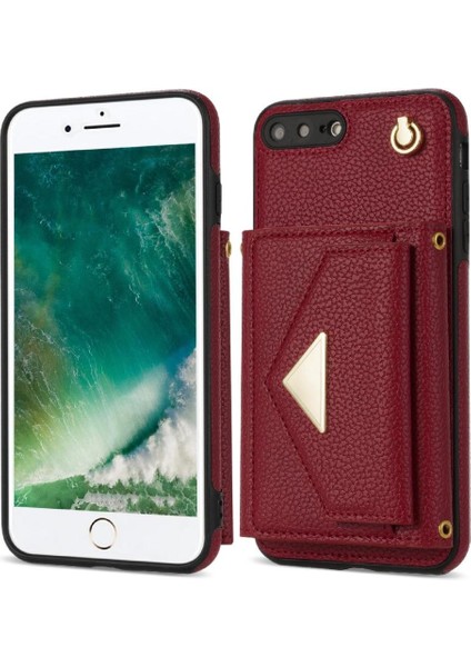IPhone 8 Artı Akordeon Kart Durumda Kart ile Uyumlu Koruyucu Pu Tutun (Yurt Dışından)