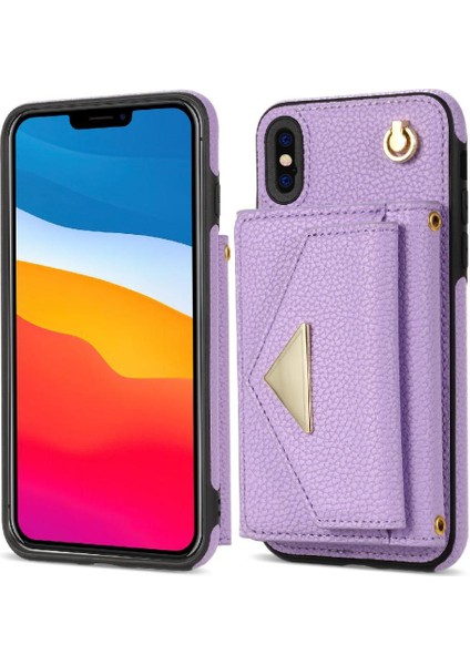 IPhone Xs Akordeon Kart Durumda Manyetik Kapatma Flip Cüzdan ile Uyumlu (Yurt Dışından)