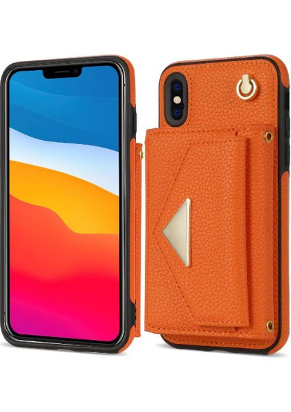 IPhone Xs Max Akordeon Kart Durumda Manyetik Kapatma Flip Pu ile Uyumlu (Yurt Dışından)
