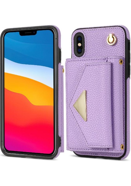 IPhone Xs Max Akordeon Kart Durumda Manyetik Kapatma Flip Pu ile Uyumlu (Yurt Dışından)