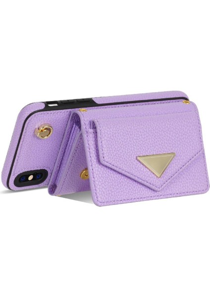 IPhone Xs Max Akordeon Kart Durumda Manyetik Kapatma Flip Pu ile Uyumlu (Yurt Dışından) modelleri