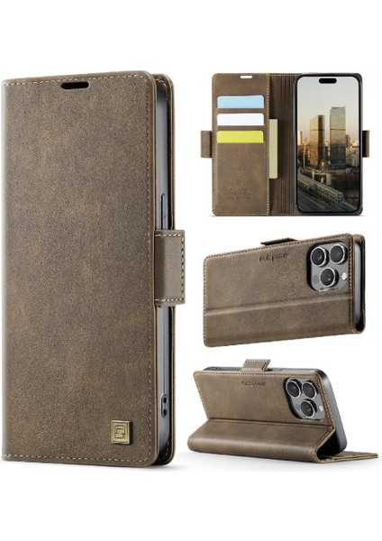 IPhone 13 Pro Flip Case Clsssic Tarzı Cüzdan Kılıf Rfid ile Uyumlu (Yurt Dışından) modelleri