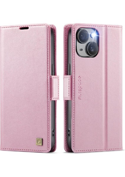 IPhone 15 Flip Case Rfid Engelleme Clsssic Tarzı Kart Durumda ile Uyumlu (Yurt Dışından)