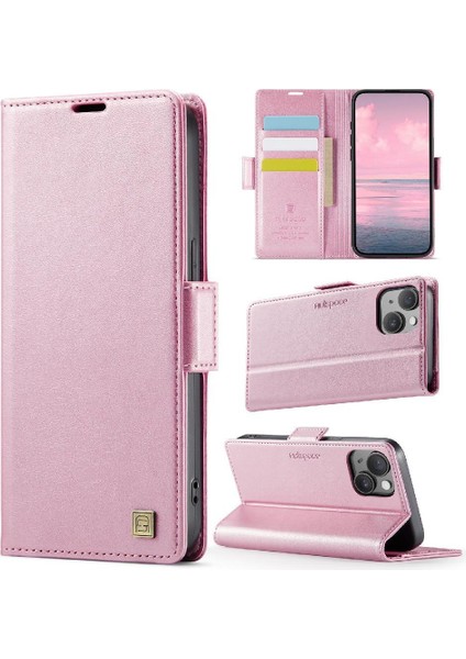 IPhone 15 Flip Case Rfid Engelleme Clsssic Tarzı Kart Durumda ile Uyumlu (Yurt Dışından) indirimleri
