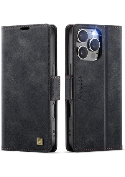 IPhone 16 Pro Max Flip Case Clsssic Tarzı Cüzdan Durumda Ince ile Uyumlu (Yurt Dışından)